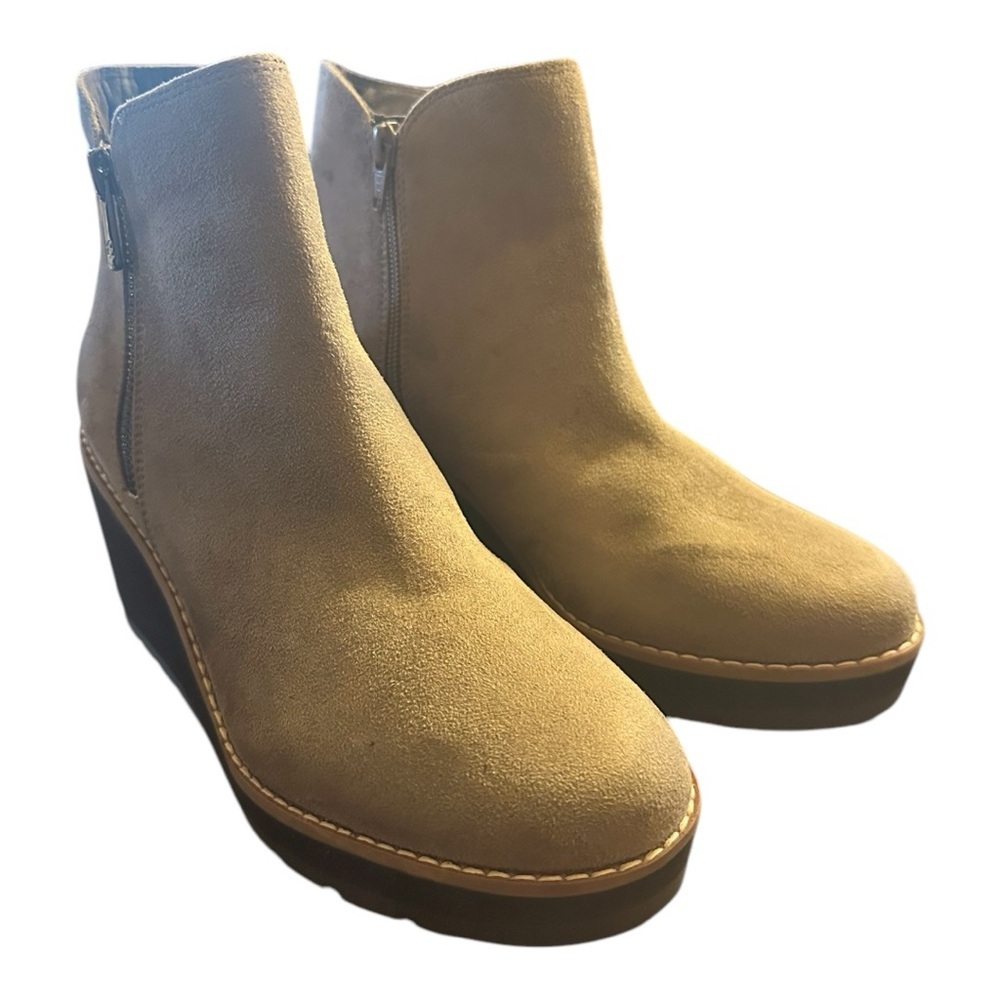 Easy Spirit Jayda Wedge Booties - Taupe - Size 7